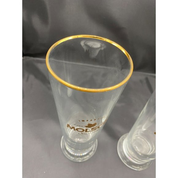 2 Vintage Moson Imported Beer Since 1786 Tall Pilsner Glasses - Picture 9 of 13